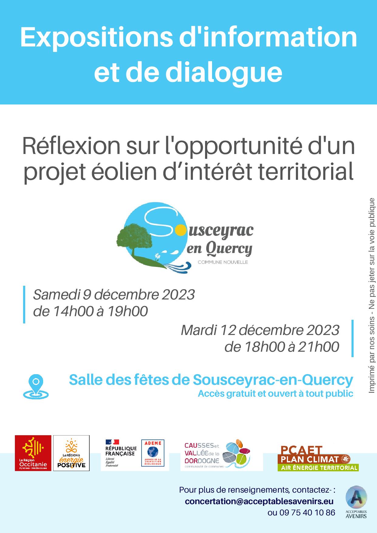 Affiche exposition d'information et de dialogue